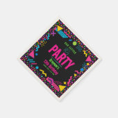 our little Retro Neon 80's Birthday Party Serviette (Ecke)