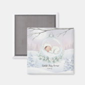 Our Little Snowbaby is on the way Keepsake Favor Magnet (Vorderseite/Rückseite)