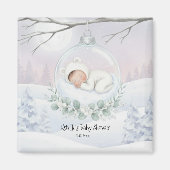 Our Little Snowbaby is on the way Keepsake Favor Magnet (Vorne)