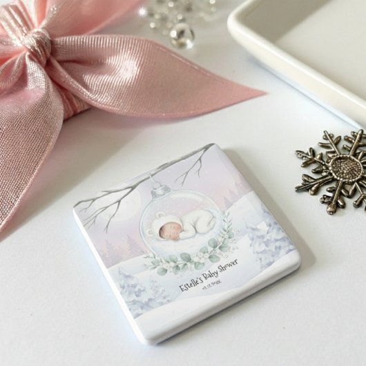Our Little Snowbaby is on the way Keepsake Favor Magnet
