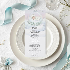 Our Little Snowbaby is on the way Party Menu Menükarte