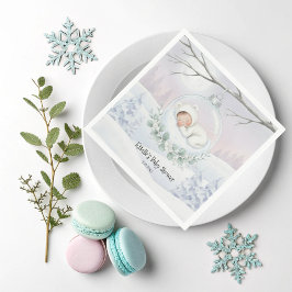 Our Little Snowbaby is on the way Winter Accent Serviette