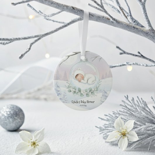 Our Little Snowbaby is on the way Winter Keepsake Keramik Ornament
