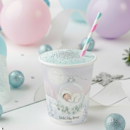 Our Little Snowbaby is on the way Winter snow Pappbecher