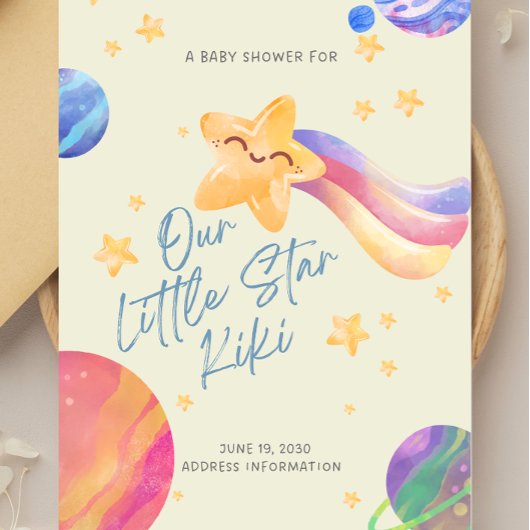 “Our Little Star” Baby Shower Invitation Einladung