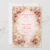 Our Little Strawberry Love Einladung (Vorderseite)