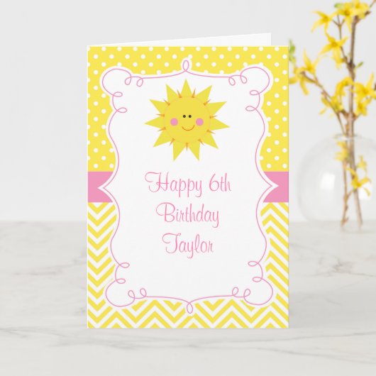 Our little Sunshine Birthday Karte (Gelbe Blume)