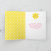 Our little Sunshine Birthday Thank You Dankeskarte (Innenseite)