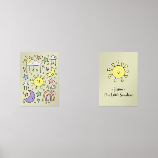 Our Little Sunshine Prints Bilderwand Sets (Vorderseite)