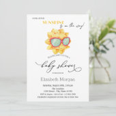 Our Little Sunshine,Sun, Dots Invitation Einladung (Stehend Vorderseite)