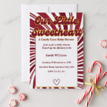 Our Little Sweetheart Baby-Shower Candy Cane