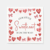 Our Little Sweetheart Baby Shower Napkin Serviette (Vorderseite)