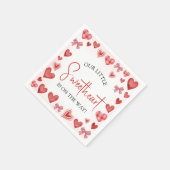 Our Little Sweetheart Baby Shower Napkin Serviette (Ecke)