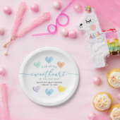 Our Little Sweetheart Candy Hearts Baby Shower Pappteller (Party)