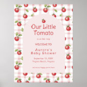 Our Little Tomato Baby Shower Welcome Poster  (Vorne)