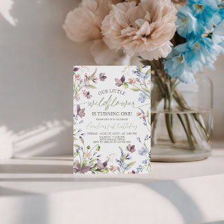 Our Little Wildflower 1st Birthday Invite Einladung