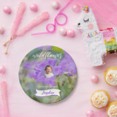 Our Little Wildflower Custom Kid's Photo Birthday Pappteller (Party)
