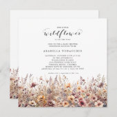 Our Little Wildflower Fall Floral Baby Shower Einladung (Vorne/Hinten)