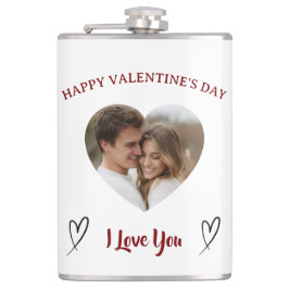 Our Love Custom Photo Valentine’s Day Flask Flachmann