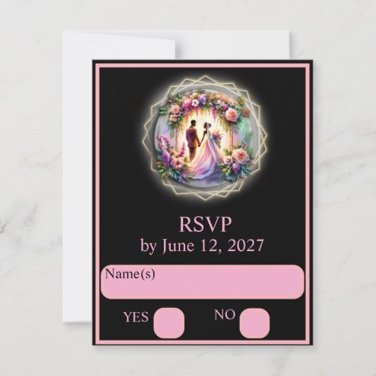 Our Love Is Brighter Than The Moon RSVP (Vorderseite)