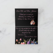 Our Love Reaches The Moon Bride and Groom Dankeskarte (Innenseite)