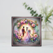 Our Love Reaches The Moon  Save The Date (Stehend Vorderseite)