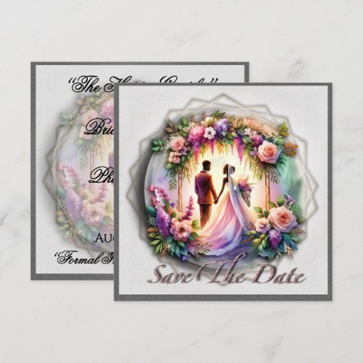 Our Love Reaches The Moon  Save The Date (Vorne/Hinten)