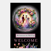 Our Love Shine Brighter Than The Moon Large Sign Acrylschild (Vorderseite)