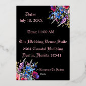 Our Love Shines Brighter Than The Moon Wedding Folieneinladung (Rückseite)