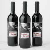 Our Love Story — Custom Photo Wine Label Weinetikett (Flaschen)