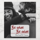 Our Love Story — Custom Photo Wine Label Weinetikett (Einzelnes Label)