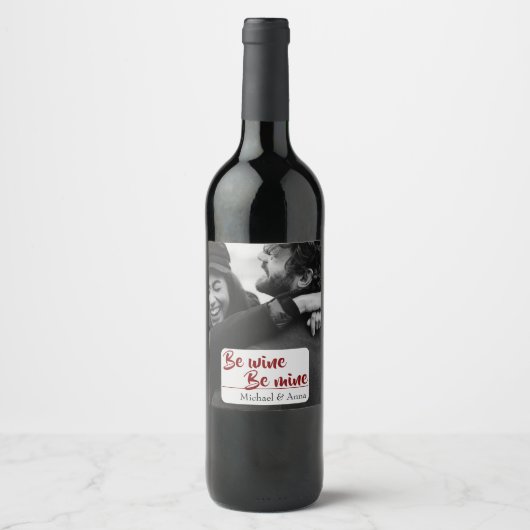 Our Love Story — Custom Photo Wine Label Weinetikett (Vorderseite)