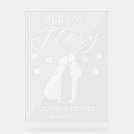 Our Love Story Custom Wedding Acrylschild