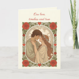 Our Love Timeless And True Romantic Illustration Karte
