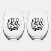 Our Love Weinglas Ohne Stiel (Vorderseite)