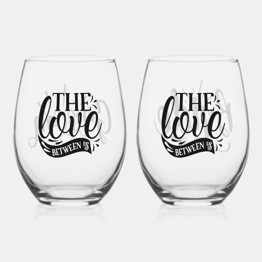 Our Love Weinglas Ohne Stiel (Vorderseite)