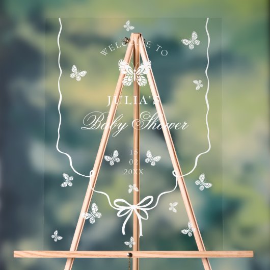 Our Lovely One Baby Shower Acrylschild (Neutral)