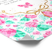 Our Lovely One Baby Shower Diaper Raffle Sign Poster (Ecke)