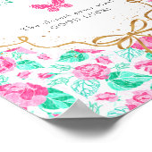 Our Lovely One Baby Shower Game Sign Poster (Ecke)