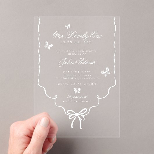 Our Lovely One Baby Shower Invitation Acryleinladungen (Insitu (Handheld))