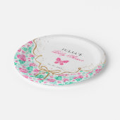 Our Lovely One Baby Shower Pappteller (Schrägansicht)