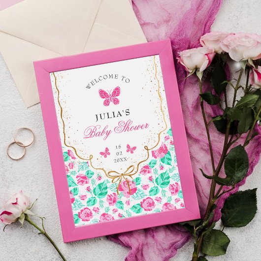 Our Lovely One Baby Shower Poster