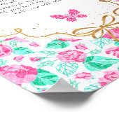 Our Lovely One Don't Say Baby Shower Game Sign Poster (Ecke)