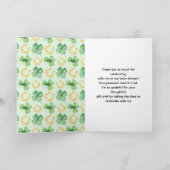 Our Lucky Charm St Patrick's Baby Shower Dankeskarte (Innenseite)