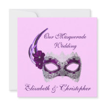 "Our Masquerade Wedding" - Royal Lila Mask
