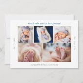 Our Miracle has Arrived Baby Announcement Card Einladung (Vorderseite)