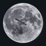Our Moon Große Wanduhr<br><div class="desc">Welcome to SPACE HQ! We are open and our showroom is out of this world. Do a favor for your family and friends and give them our link: http://www.zazzle.com/SpaceHQ?rf=238549869542096443*</div>