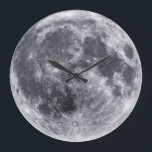 Our Moon Große Wanduhr<br><div class="desc">Welcome to SPACE HQ! We are open and our showroom is out of this world. Do a favor for your family and friends and give them our link: http://www.zazzle.com/SpaceHQ?rf=238549869542096443*</div>