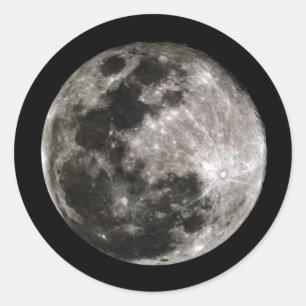 Our Moon Runder Aufkleber