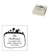 Our New Farm House Address Announcement Gummistempel (Stempel)